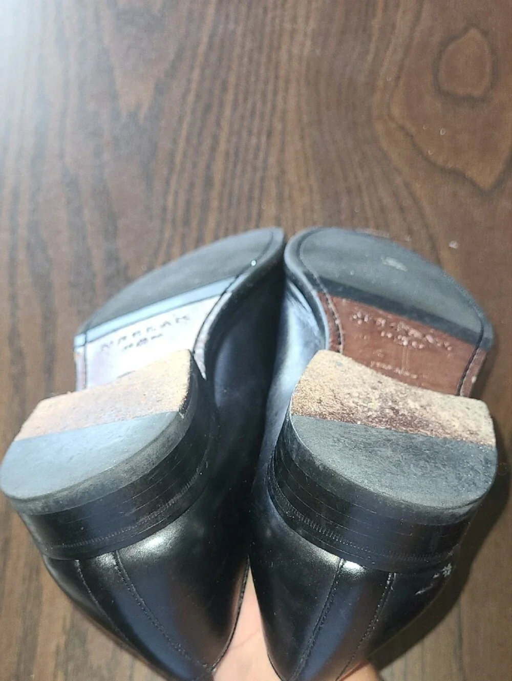 Mezlan Black Leather Slip-On Loafers Size Mens 8m